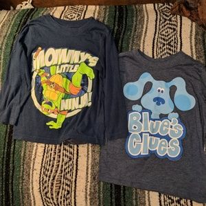 Set of 2 Little Boys Long Sleeve Shirts